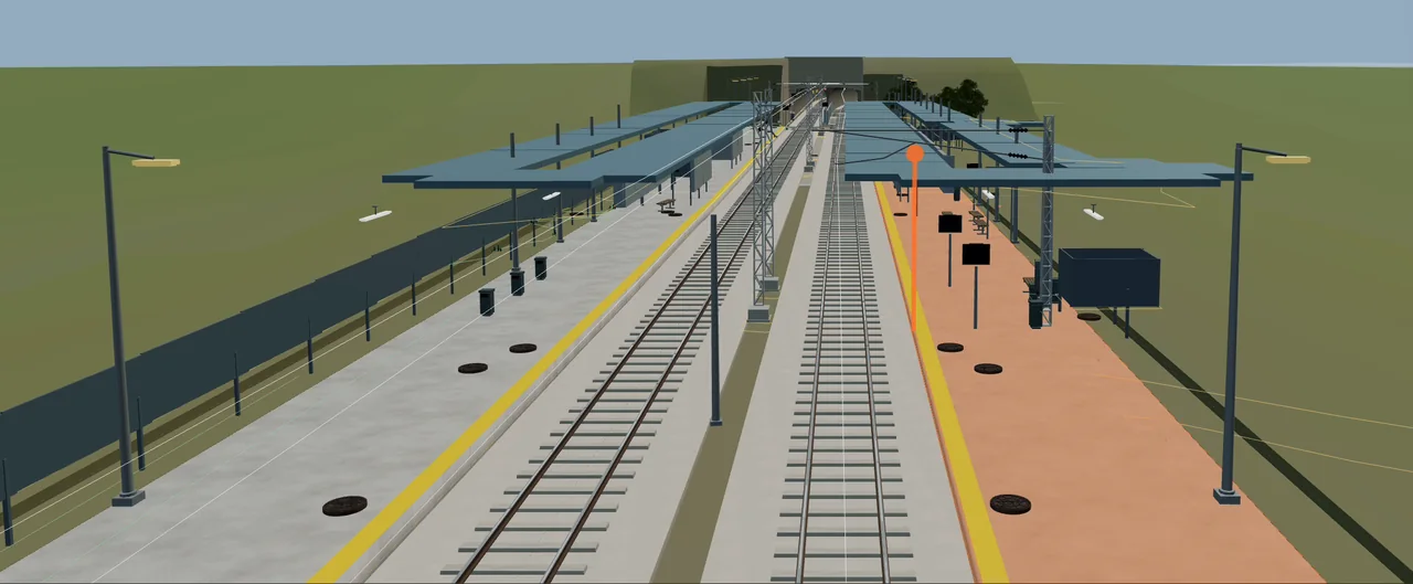 Versine Twin: The spatial model, with a selected platform.